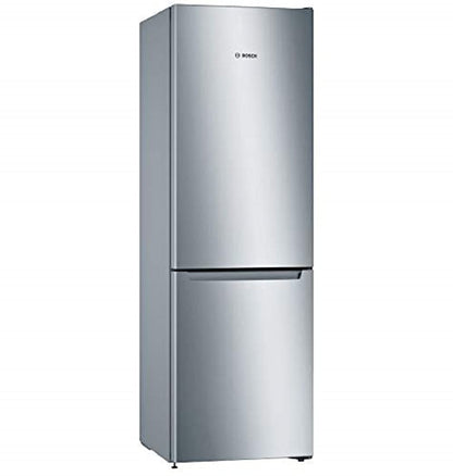 Bosch KGN367LDF 4 Series Freestanding Combination Refrigerator, 186 x 60 cm, Stainless Steel