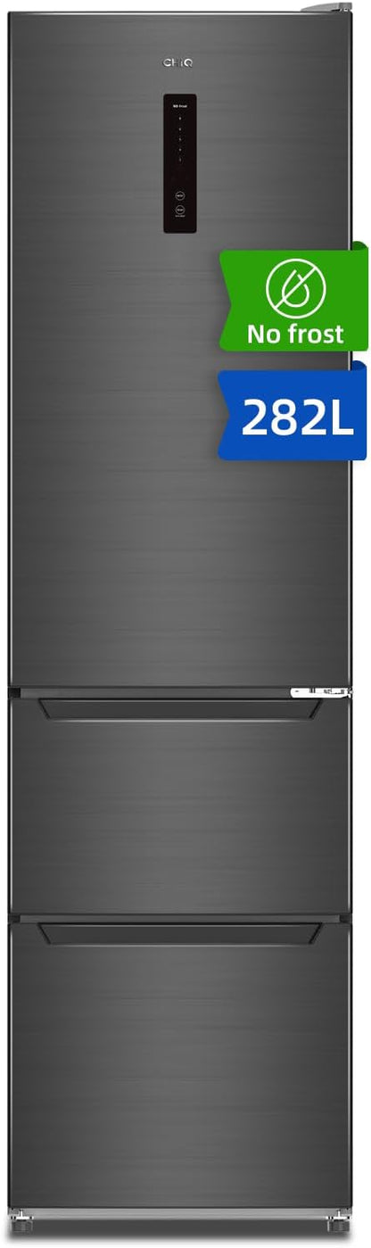 CHIQ 282L Freestanding Refrigerator with Freezer Drawers, 282L, Dual Reverse System, Frost-free, Multi-Airflow, Smart Touch Screen Input, Compressor