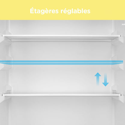 Comfee ' RCB359IX2 Combined Refrigerator, 262L(197+65), Large Capacity, Low Frost, Height 177.5 cm, Low Noise 39 dB, LED Lighting, Adjustable Temperature, Stainless Steel
