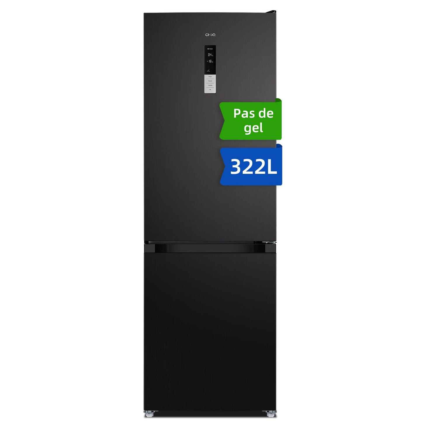 CHIQ 282L Freestanding Refrigerator with Freezer Drawers, 282L, Dual Reverse System, Frost-free, Multi-Airflow, Smart Touch Screen Input, Compressor