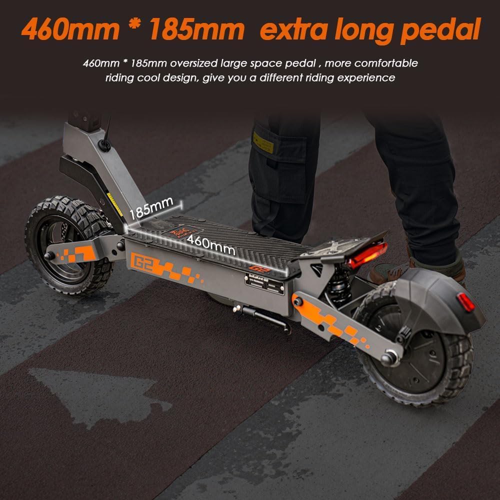 Kukirin Folding Electric Scooter, 800 W Motor, 48 V 15 Ah Battery, 10 Inch Tyres, 55 km Range, Touch Screen, Front and Rear Disc Brakes (2026 Version)