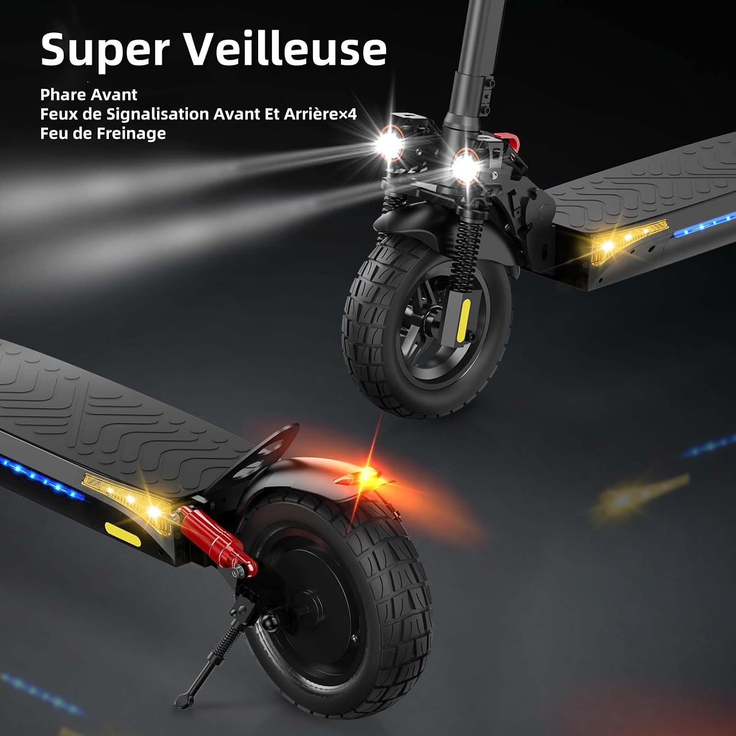 iScooter ix4 Adult Electric Scooter, 10 Inch Tyre, 15 Ah Battery, Double Turn Signals, Foldable Electric Scooters with App, Max Load 150 kg Electric Scooter, Max Autonomy 40-60 KM