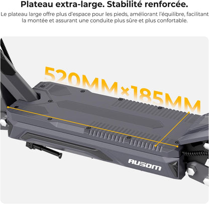 Ausom Gosoul 2 / L2 Max Adult Electric Scooter, 70 km/90 km, Disc Brakes with E-ABS, Ideal for Urban Travel, 10 Inch Folding Electric Scooter for All Terrain