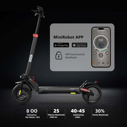 iScooter ix4 Adult Electric Scooter, 10 Inch Tyre, 15 Ah Battery, Double Turn Signals, Foldable Electric Scooters with App, Max Load 150 kg Electric Scooter, Max Autonomy 40-60 KM