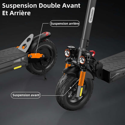 iScooter ix4 Adult Electric Scooter, 10 Inch Tyre, 15 Ah Battery, Double Turn Signals, Foldable Electric Scooters with App, Max Load 150 kg Electric Scooter, Max Autonomy 40-60 KM