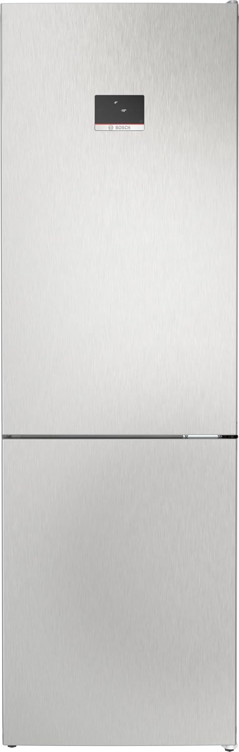 Bosch KGN367LDF 4 Series Freestanding Combination Refrigerator, 186 x 60 cm, Stainless Steel