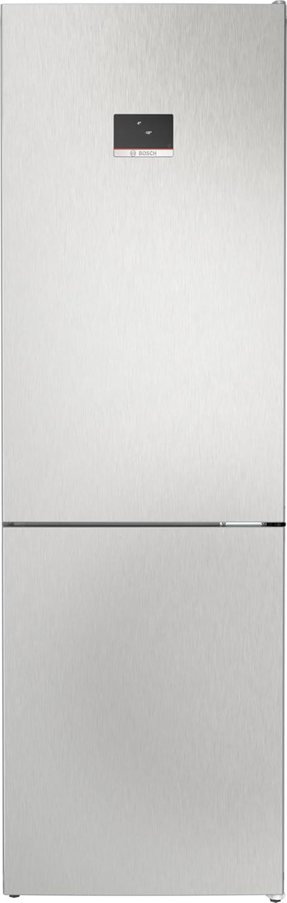 Bosch KGN367LDF 4 Series Freestanding Combination Refrigerator, 186 x 60 cm, Stainless Steel