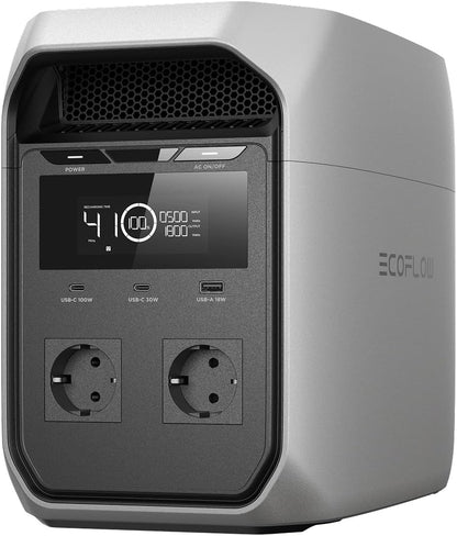 ECOFLOW DELTA 3 Classic Portable Power Station, 1024 Wh LiFePO4 Battery, 1800W AC Output (3600W peak), USB-C 100W, 1h Quick Charge, Generator for Camping, RV & Emergency