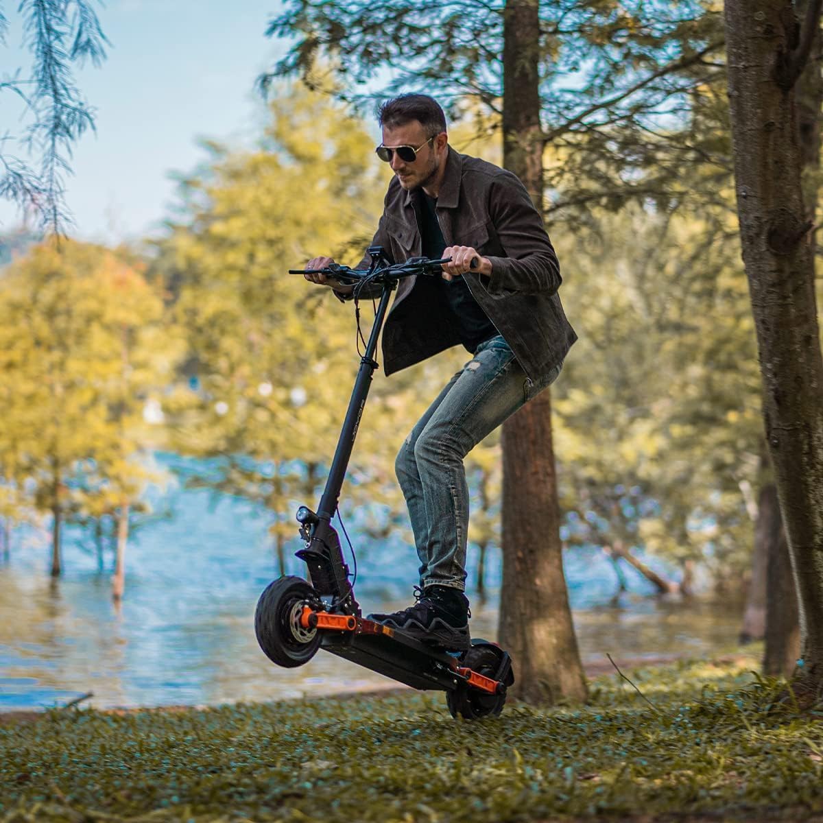 JOYOR Adult Electric Scooter S/T Series Range 50-90KM Battery 48/60V 13/18/26Ah Motor 600W/600W x 2/1000W 2 Powerful Electric Scooter All Terrain Ultra Light Double Suspension