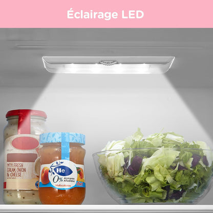 Comfee ' RCB359IX2 Combined Refrigerator, 262L(197+65), Large Capacity, Low Frost, Height 177.5 cm, Low Noise 39 dB, LED Lighting, Adjustable Temperature, Stainless Steel