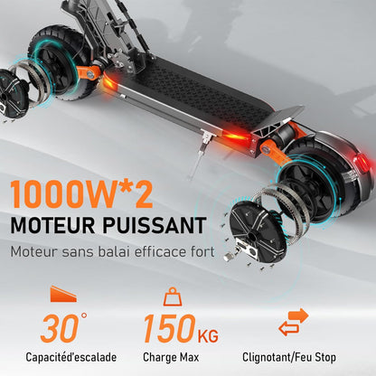 JOYOR Adult Electric Scooter S/T Series Range 50-90KM Battery 48/60V 13/18/26Ah Motor 600W/600W x 2/1000W 2 Powerful Electric Scooter All Terrain Ultra Light Double Suspension