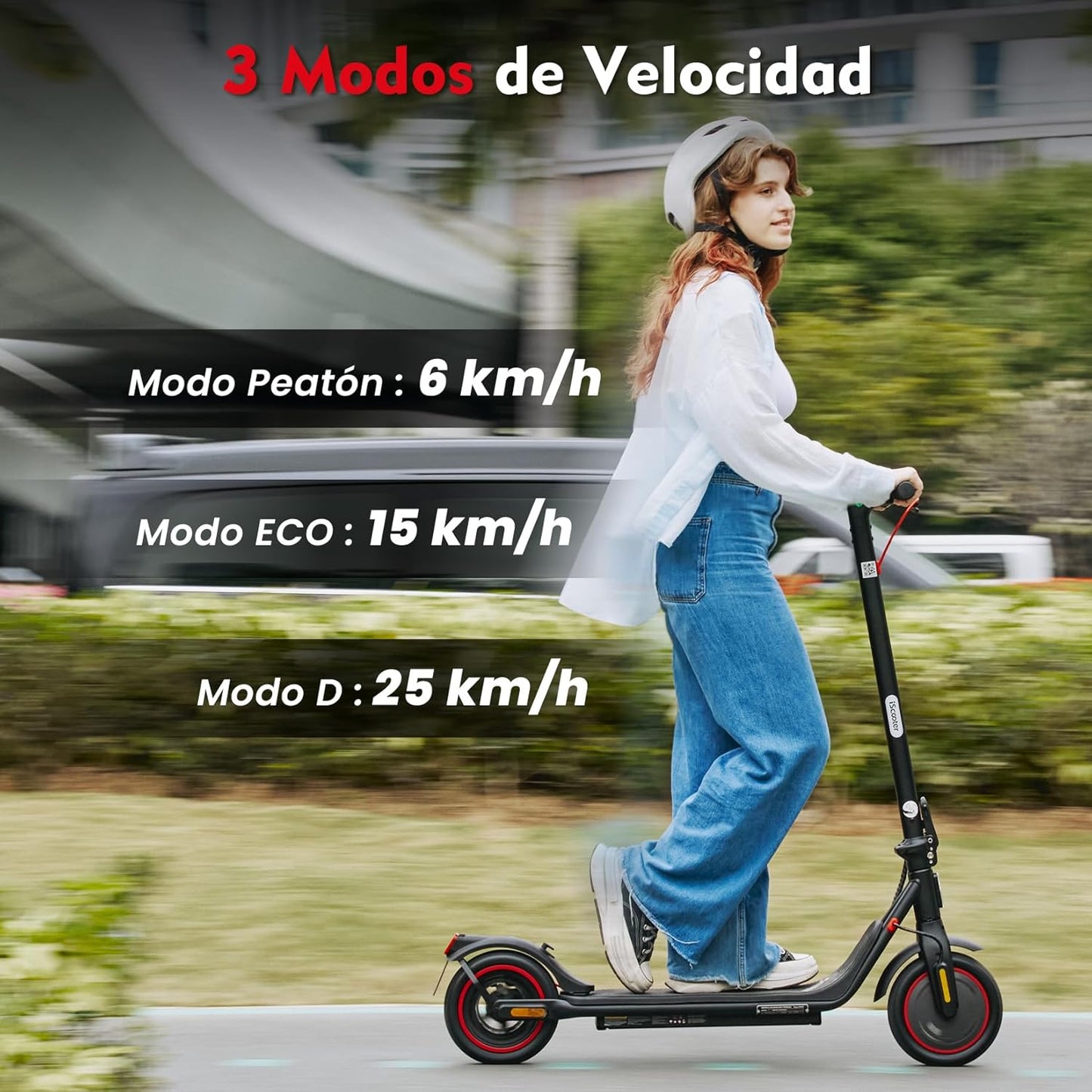 iScooter 8.5 Inch Electric Scooter, 500 W Motor, Max Speed 25 km/h, Horn, Bell, App, Double Brake, Foldable, Load 120 kg, Net Weight 13 kg, for Teens and Adults