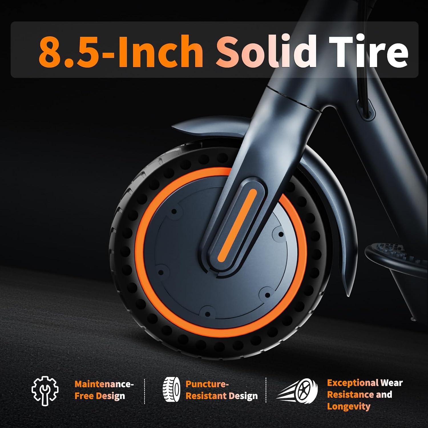 QnQ Adult Electric Scooters, 2025 Folding Scooter 8.5 Inches, Motor 500W/25KM/H Autonomy 30KM, Honeycomb Tires, App Control and LED Display, 36V 7.8Ah Battery, Max 120 kg