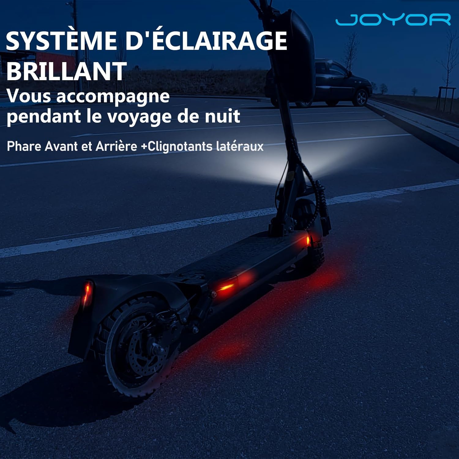 JOYOR Adult Electric Scooter, S/Y Series Range 55-75 KM Battery 48V 13/18Ah Motor 500W/600W Motor, Powerful Electric Scooter All Terrain Ultra Light Double Suspension