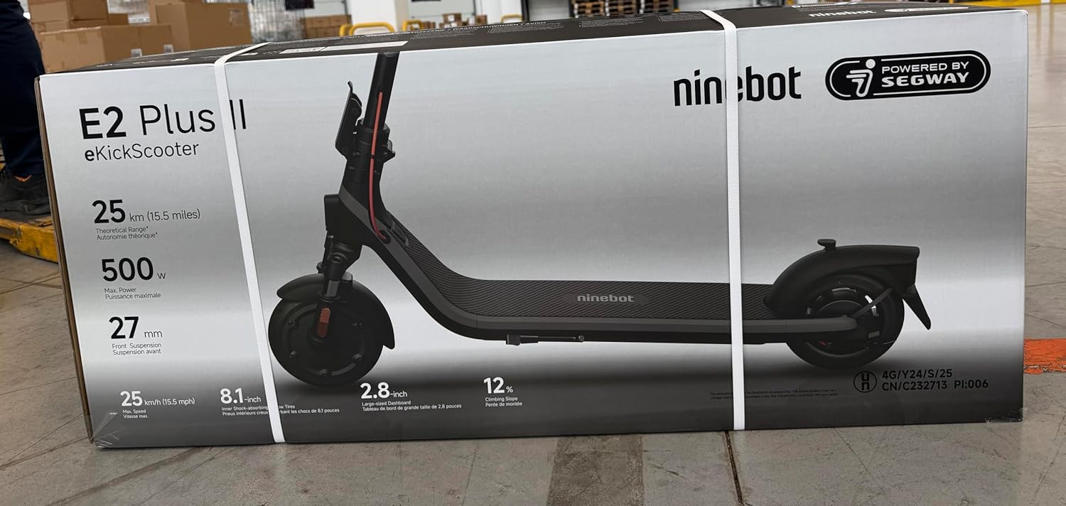 Segway-Ninebot E2 Plus E II, Electric Scooter, Maximum Speed 25 km/h, 25 km Range