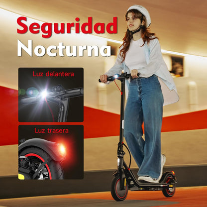 iScooter 8.5 Inch Electric Scooter, 500 W Motor, Max Speed 25 km/h, Horn, Bell, App, Double Brake, Foldable, Load 120 kg, Net Weight 13 kg, for Teens and Adults