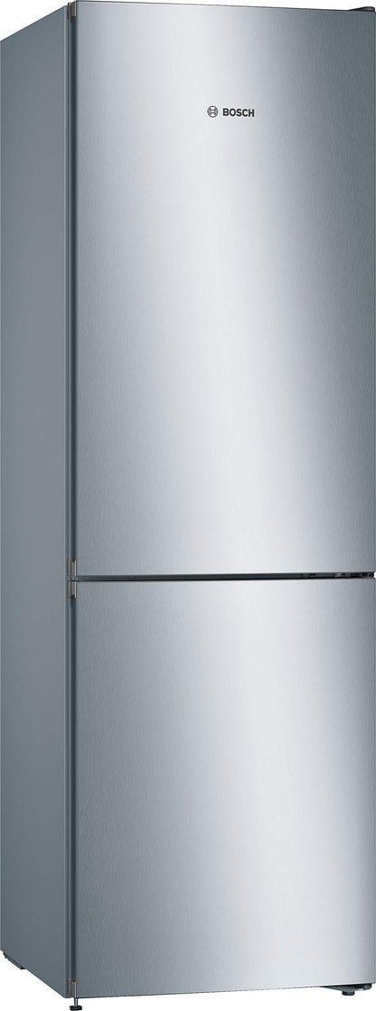 Bosch KGN367LDF 4 Series Freestanding Combination Refrigerator, 186 x 60 cm, Stainless Steel