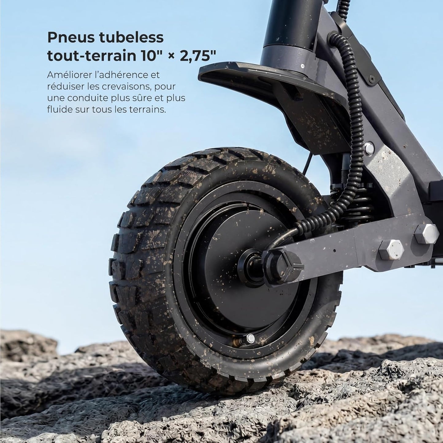 Ausom Gosoul 2 / L2 Max Adult Electric Scooter, 70 km/90 km, Disc Brakes with E-ABS, Ideal for Urban Travel, 10 Inch Folding Electric Scooter for All Terrain