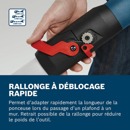 Bosch Professional ponceuse plaquiste GTR 55-225 (550 W, Ø de plateau 215 mm, avec 1 disque abrasif M480, 1 set de plateaux de ponçage souples, 3 clips de câble, dans coffret de transport)
