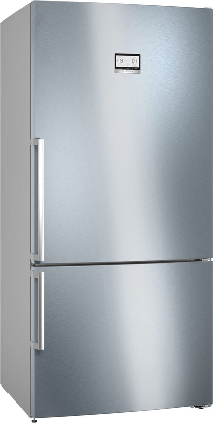 Bosch KGN367LDF 4 Series Freestanding Combination Refrigerator, 186 x 60 cm, Stainless Steel