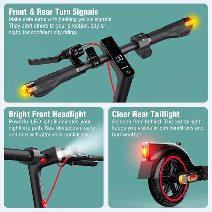 EVERCROSS EV85F/EV10K Pro Trottinette Électrique Adulte, 8,5''/10'' Scooter Electrique Pliable - Application, Batterie 7,8Ah/11,4Ah, Moteur 350W/500W, Vitesse Max 25km/h, Double Frein & Amortisseurs
