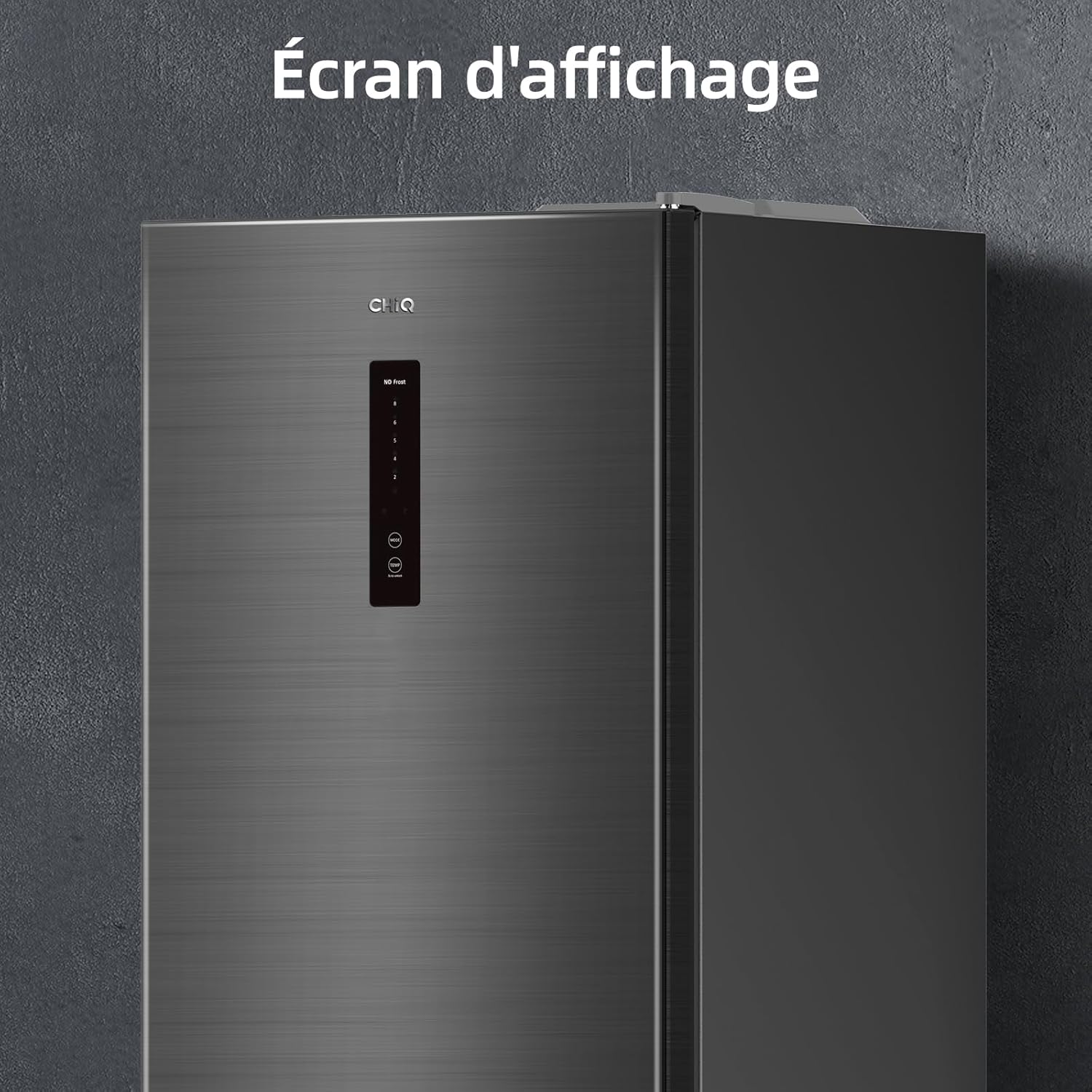 CHIQ 282L Freestanding Refrigerator with Freezer Drawers, 282L, Dual Reverse System, Frost-free, Multi-Airflow, Smart Touch Screen Input, Compressor