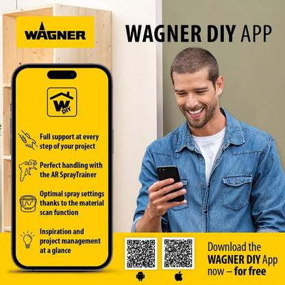 WAGNER Airless Control Pro 250M Spray Paint System for Wall Paints, Under Coats, Varnishes & Varnishes, 15m²-2 Min, Pressure Adjustment, 110 Bar, Hose 9 m