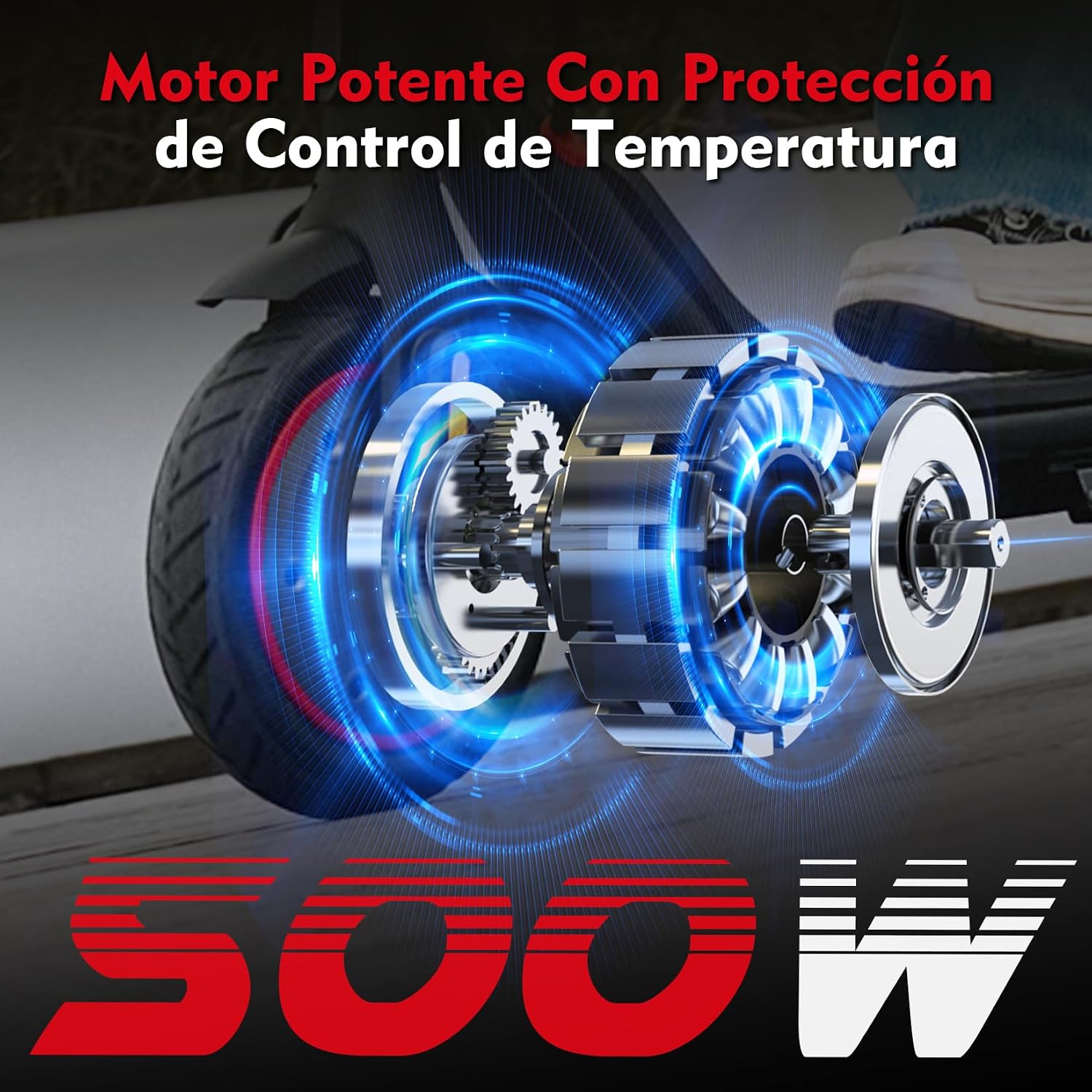 iScooter 8.5 Inch Electric Scooter, 500 W Motor, Max Speed 25 km/h, Horn, Bell, App, Double Brake, Foldable, Load 120 kg, Net Weight 13 kg, for Teens and Adults