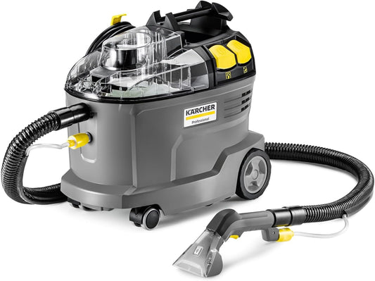 Kärcher Professional Injector-Extractor Puzzi 8/1, 2-in-1 Hose, Clean/Dirty Water Tanks, Surface Yield: 12-18 m²/h, Ergonomic Chair Crevice Tool