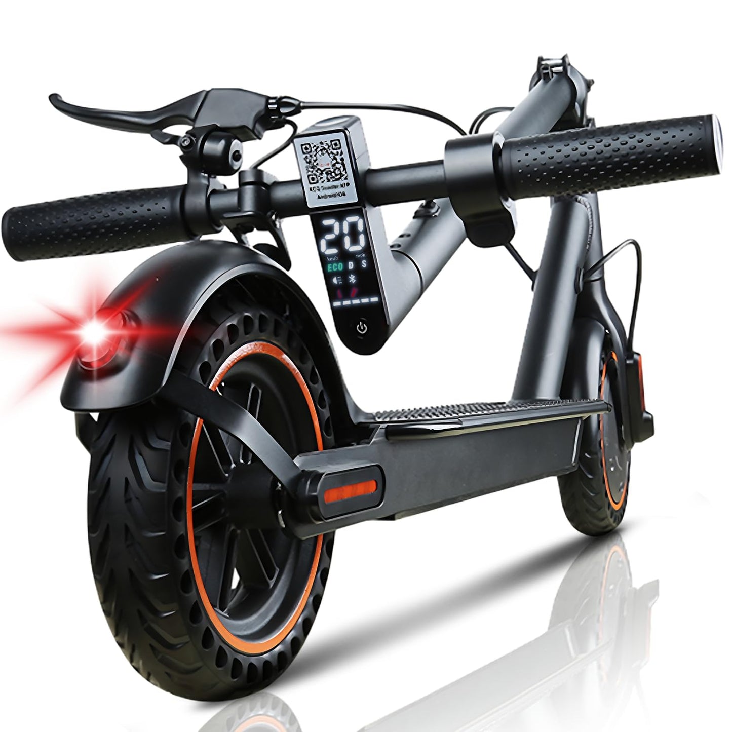 QnQ Adult Electric Scooters, 2025 Folding Scooter 8.5 Inches, Motor 500W/25KM/H Autonomy 30KM, Honeycomb Tires, App Control and LED Display, 36V 7.8Ah Battery, Max 120 kg