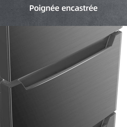 CHIQ 282L Freestanding Refrigerator with Freezer Drawers, 282L, Dual Reverse System, Frost-free, Multi-Airflow, Smart Touch Screen Input, Compressor