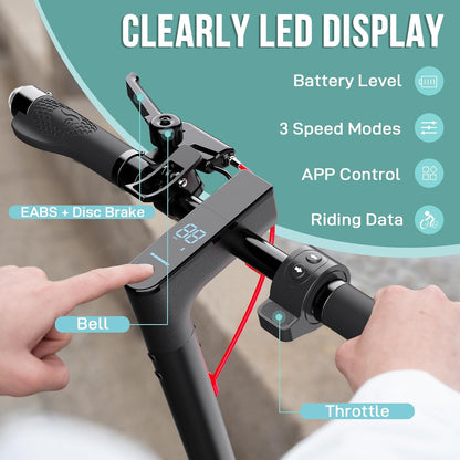 EVERCROSS EV85F/EV10K Pro Trottinette Électrique Adulte, 8,5''/10'' Scooter Electrique Pliable - Application, Batterie 7,8Ah/11,4Ah, Moteur 350W/500W, Vitesse Max 25km/h, Double Frein & Amortisseurs