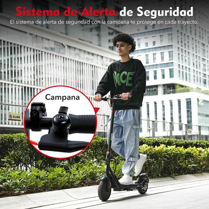 iScooter 8.5 Inch Electric Scooter, 500 W Motor, Max Speed 25 km/h, Horn, Bell, App, Double Brake, Foldable, Load 120 kg, Net Weight 13 kg, for Teens and Adults