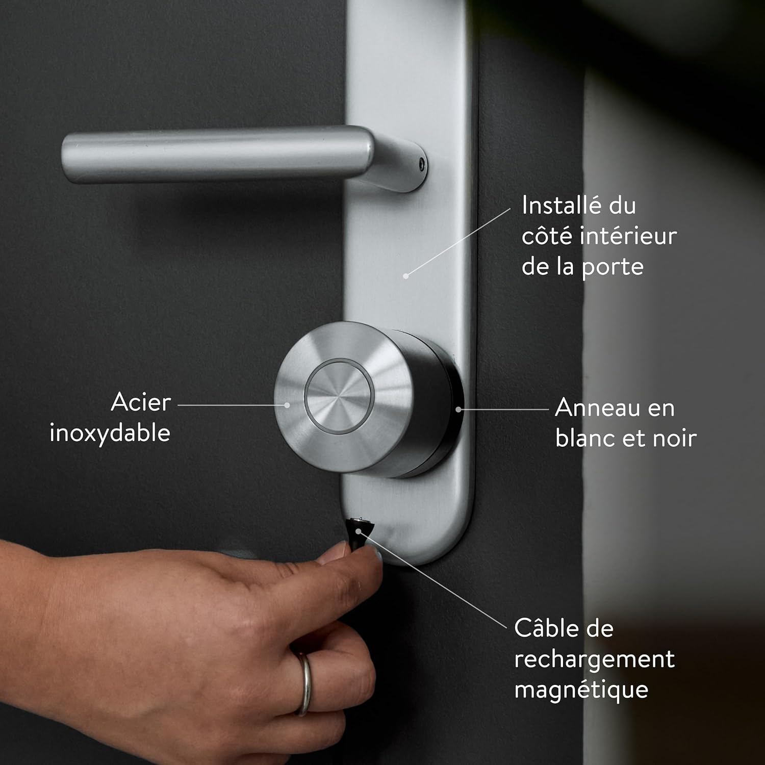 Nuki Smart Lock Ultra, Electronic Lock with Bluetooth, WiFi & Matter, Easy Home Automation Integration, Remote Door Unlock, with 3 Different Locking Modes
