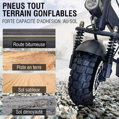JOYOR Adult Electric Scooter, S/Y Series Range 55-75 KM Battery 48V 13/18Ah Motor 500W/600W Motor, Powerful Electric Scooter All Terrain Ultra Light Double Suspension